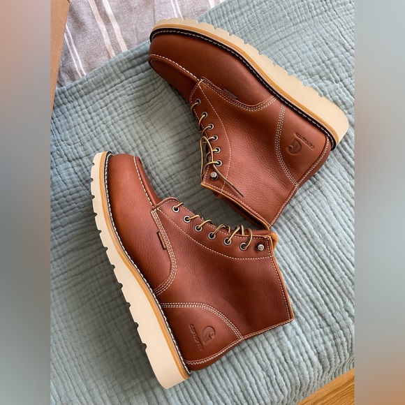 Carhartt Other - NEW 10.5 WIDE Carhartt Men's 6" Waterproof Moc Toe Casual Wedge Work Boot, Tan